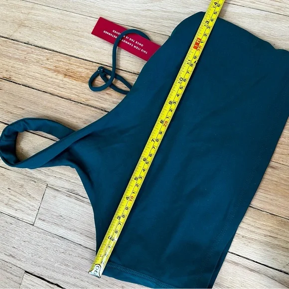 carbon38 one shoulder sports bra ponderosa pine green small melt - Picture 4 of 6